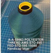 A-A-59963 Polyester Thread Type II (Coated) Size 4 Tex 270 AMS-STD-595 / FED-STD-595 Color 15080 Handicap blue