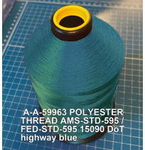 A-A-59963 Polyester Thread Type II (Coated) Size 3 Tex 210 AMS-STD-595 / FED-STD-595 Color 15090 DoT highway blue