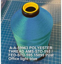 A-A-59963 Polyester Thread Type II (Coated) Size A Tex 21 AMS-STD-595 / FED-STD-595 Color 15095 Post Office light blue