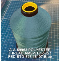 A-A-59963 Polyester Thread Type II (Coated) Size 3 Tex 210 AMS-STD-595 / FED-STD-595 Color 15107 Blue