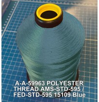 A-A-59963 Polyester Thread Type II (Coated) Size B Tex 45 AMS-STD-595 / FED-STD-595 Color 15109 Blue