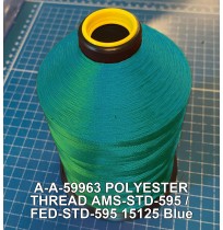 A-A-59963 Polyester Thread Type I (Non-Coated) Size 3 Tex 210 AMS-STD-595 / FED-STD-595 Color 15125 Blue