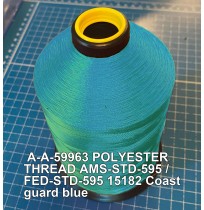 A-A-59963 Polyester Thread Type II (Coated) Size AA Tex 30 AMS-STD-595 / FED-STD-595 Color 15182 Coast guard blue