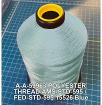A-A-59963 Polyester Thread Type II (Coated) Size 3 Tex 210 AMS-STD-595 / FED-STD-595 Color 15526 Blue