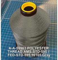 A-A-59963 Polyester Thread Type II (Coated) Size 5 Tex 350 AMS-STD-595 / FED-STD-595 Color 16165 Gray