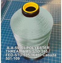 A-A-59963 Polyester Thread Type I (Non-Coated) Size F Tex 90 AMS-STD-595 / FED-STD-595 Color 16480 Canada 501-109