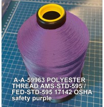 A-A-59963 Polyester Thread Type II (Coated) Size 6 Tex 400 AMS-STD-595 / FED-STD-595 Color 17142 OSHA safety purple