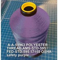 A-A-59963 Polyester Thread Type II (Coated) Size AA Tex 30 AMS-STD-595 / FED-STD-595 Color 17155 OSHA safety purple