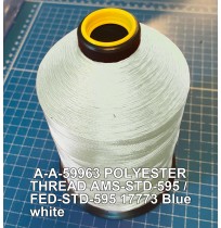 A-A-59963 Polyester Thread Type II (Coated) Size 6 Tex 400 AMS-STD-595 / FED-STD-595 Color 17773 Blue white