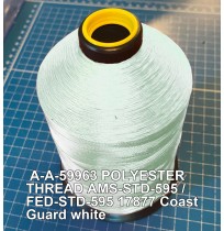 A-A-59963 Polyester Thread Type II (Coated) Size 6 Tex 400 AMS-STD-595 / FED-STD-595 Color 17877 Coast Guard white
