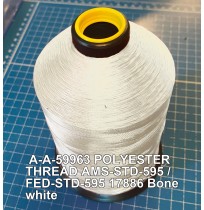 A-A-59963 Polyester Thread Type II (Coated) Size AA Tex 30 AMS-STD-595 / FED-STD-595 Color 17886 Bone white