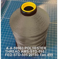 A-A-59963 Polyester Thread Type II (Coated) Size 3 Tex 210 AMS-STD-595 / FED-STD-595 Color 20180 Tan 499