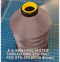 A-A-59963 Polyester Thread Type I (Non-Coated) Size B Tex 45 AMS-STD-595 / FED-STD-595 Color 20206 Brown