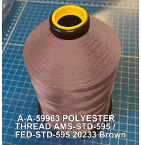 A-A-59963 Polyester Thread Type I (Non-Coated) Size 5 Tex 350 AMS-STD-595 / FED-STD-595 Color 20233 Brown