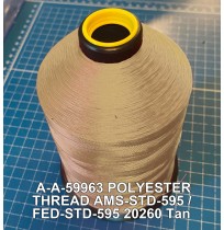 A-A-59963 Polyester Thread Type II (Coated) Size A Tex 21 AMS-STD-595 / FED-STD-595 Color 20260 Tan