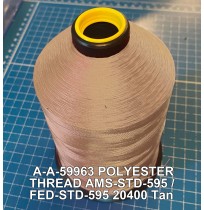 A-A-59963 Polyester Thread Type I (Non-Coated) Size 6 Tex 400 AMS-STD-595 / FED-STD-595 Color 20400 Tan