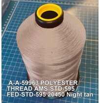 A-A-59963 Polyester Thread Type II (Coated) Size F Tex 90 AMS-STD-595 / FED-STD-595 Color 20450 Night tan