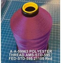 A-A-59963 Polyester Thread Type II (Coated) Size F Tex 90 AMS-STD-595 / FED-STD-595 Color 21105 Red