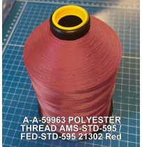 A-A-59963 Polyester Thread Type II (Coated) Size F Tex 90 AMS-STD-595 / FED-STD-595 Color 21302 Red