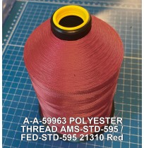 A-A-59963 Polyester Thread Type I (Non-Coated) Size 6 Tex 400 AMS-STD-595 / FED-STD-595 Color 21310 Red