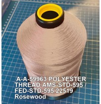 A-A-59963 Polyester Thread Type II (Coated) Size FF Tex 135 AMS-STD-595 / FED-STD-595 Color 22519 Rosewood