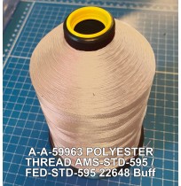 A-A-59963 Polyester Thread Type II (Coated) Size FF Tex 135 AMS-STD-595 / FED-STD-595 Color 22648 Buff