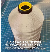 A-A-59963 Polyester Thread Type II (Coated) Size 8 Tex 600 AMS-STD-595 / FED-STD-595 Color 23617 Yellow