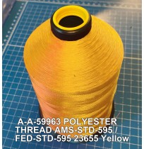 A-A-59963 Polyester Thread Type II (Coated) Size 3 Tex 210 AMS-STD-595 / FED-STD-595 Color 23655 Yellow