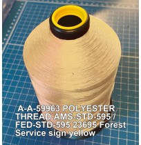 A-A-59963 Polyester Thread Type II (Coated) Size 3 Tex 210 AMS-STD-595 / FED-STD-595 Color 23695 Forest Service sign yellow