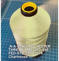 A-A-59963 Polyester Thread Type II (Coated) Size 3 Tex 210 AMS-STD-595 / FED-STD-595 Color 23814 Chartreuse
