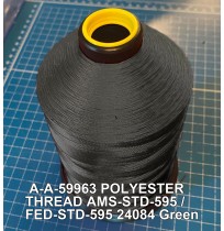 A-A-59963 Polyester Thread Type II (Coated) Size FF Tex 135 AMS-STD-595 / FED-STD-595 Color 24084 Green