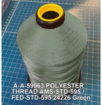 A-A-59963 Polyester Thread Type II (Coated) Size FF Tex 135 AMS-STD-595 / FED-STD-595 Color 24226 Green