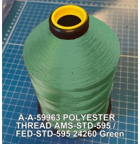 A-A-59963 Polyester Thread Type II (Coated) Size FF Tex 135 AMS-STD-595 / FED-STD-595 Color 24260 Green