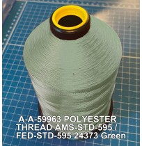 A-A-59963 Polyester Thread Type II (Coated) Size FF Tex 135 AMS-STD-595 / FED-STD-595 Color 24373 Green