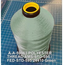 A-A-59963 Polyester Thread Type II (Coated) Size FF Tex 135 AMS-STD-595 / FED-STD-595 Color 24410 Green