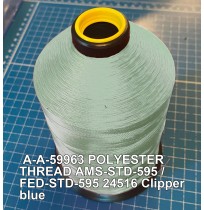 A-A-59963 Polyester Thread Type II (Coated) Size FF Tex 135 AMS-STD-595 / FED-STD-595 Color 24516 Clipper blue