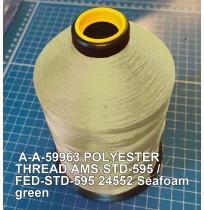 A-A-59963 Polyester Thread Type II (Coated) Size FF Tex 135 AMS-STD-595 / FED-STD-595 Color 24552 Seafoam green