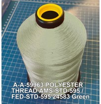 A-A-59963 Polyester Thread Type II (Coated) Size FF Tex 135 AMS-STD-595 / FED-STD-595 Color 24583 Green