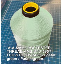 A-A-59963 Polyester Thread Type II (Coated) Size FF Tex 135 AMS-STD-595 / FED-STD-595 Color 24585 Postal green / Pastel green