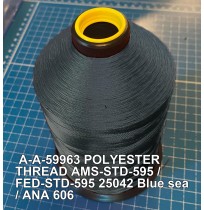 A-A-59963 Polyester Thread Type II (Coated) Size FF Tex 135 AMS-STD-595 / FED-STD-595 Color 25042 Blue sea / ANA 606