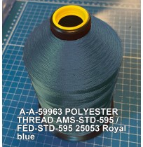 A-A-59963 Polyester Thread Type II (Coated) Size FF Tex 135 AMS-STD-595 / FED-STD-595 Color 25053 Royal blue