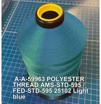 A-A-59963 Polyester Thread Type II (Coated) Size FF Tex 135 AMS-STD-595 / FED-STD-595 Color 25102 Light blue