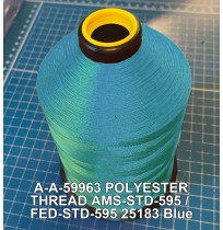 A-A-59963 Polyester Thread Type II (Coated) Size FF Tex 135 AMS-STD-595 / FED-STD-595 Color 25183 Blue