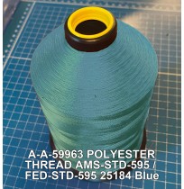 A-A-59963 Polyester Thread Type II (Coated) Size FF Tex 135 AMS-STD-595 / FED-STD-595 Color 25184 Blue