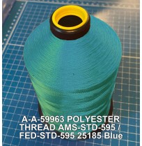 A-A-59963 Polyester Thread Type II (Coated) Size FF Tex 135 AMS-STD-595 / FED-STD-595 Color 25185 Blue