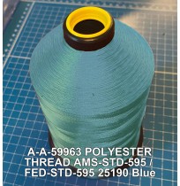 A-A-59963 Polyester Thread Type II (Coated) Size FF Tex 135 AMS-STD-595 / FED-STD-595 Color 25190 Blue