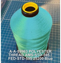 A-A-59963 Polyester Thread Type II (Coated) Size FF Tex 135 AMS-STD-595 / FED-STD-595 Color 25200 Blue