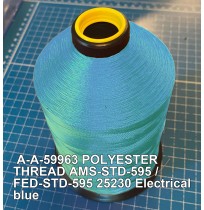 A-A-59963 Polyester Thread Type II (Coated) Size FF Tex 135 AMS-STD-595 / FED-STD-595 Color 25230 Electrical blue