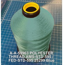A-A-59963 Polyester Thread Type II (Coated) Size FF Tex 135 AMS-STD-595 / FED-STD-595 Color 25299 Blue