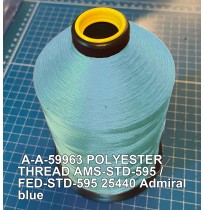 A-A-59963 Polyester Thread Type II (Coated) Size FF Tex 135 AMS-STD-595 / FED-STD-595 Color 25440 Admiral blue